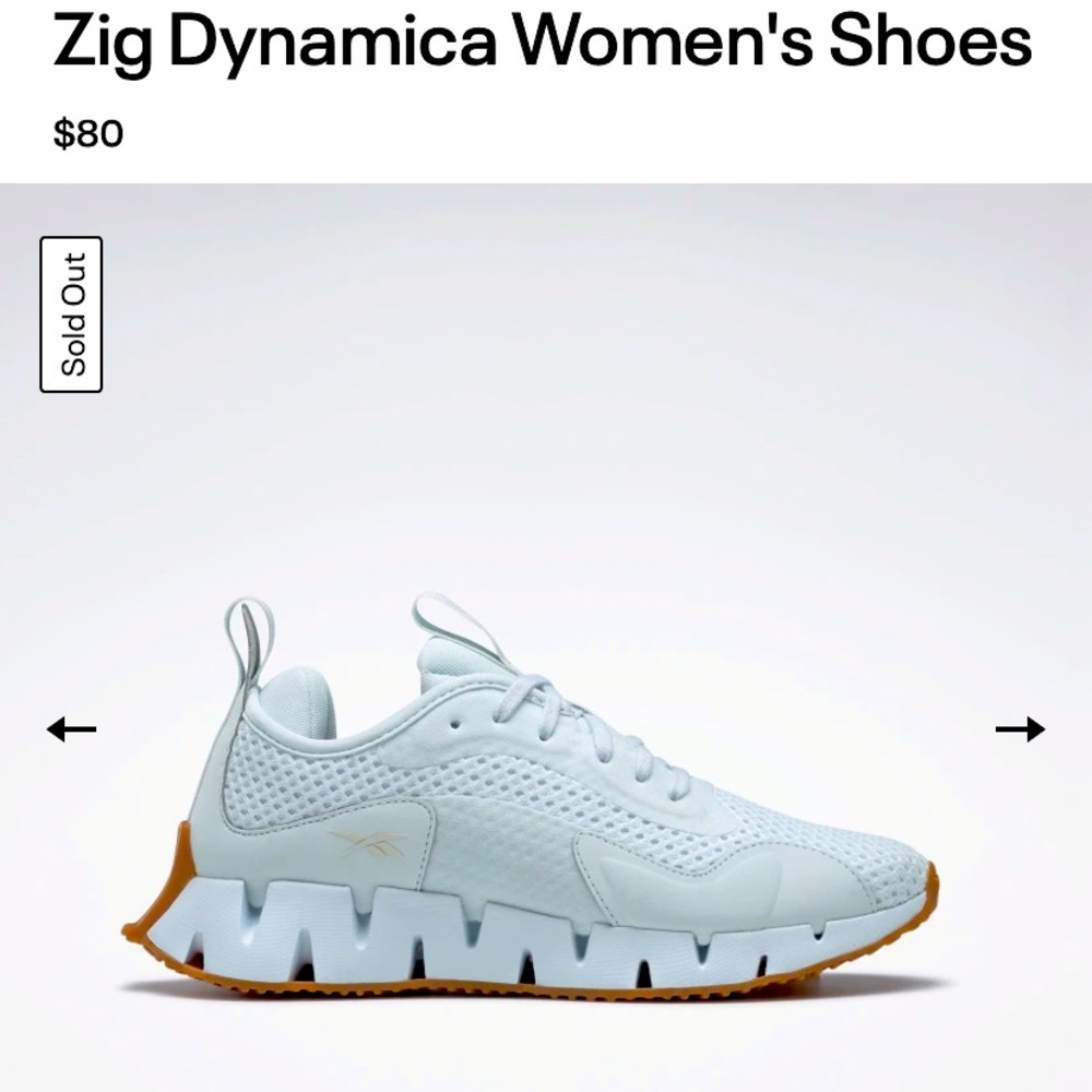 Reebok Zig Women’s running shoes size 8